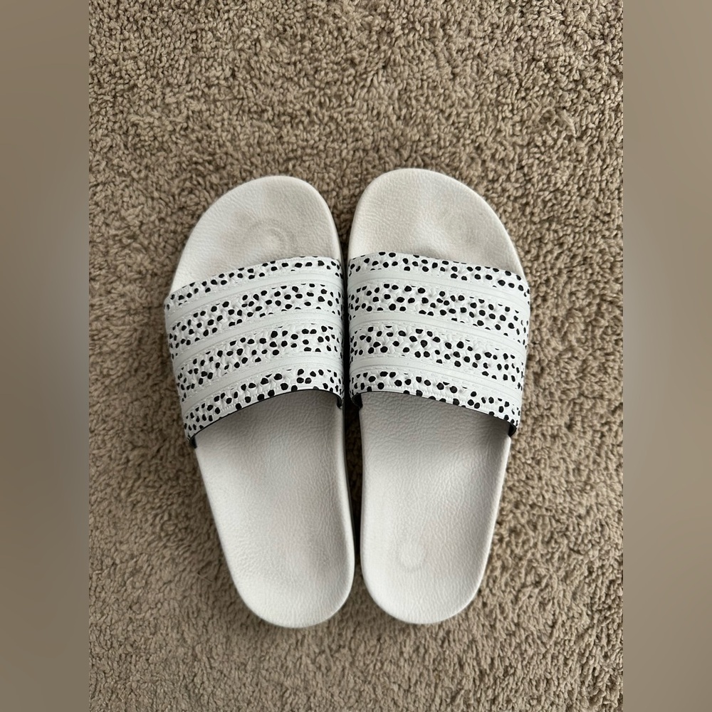 adidas White and Black Sandals